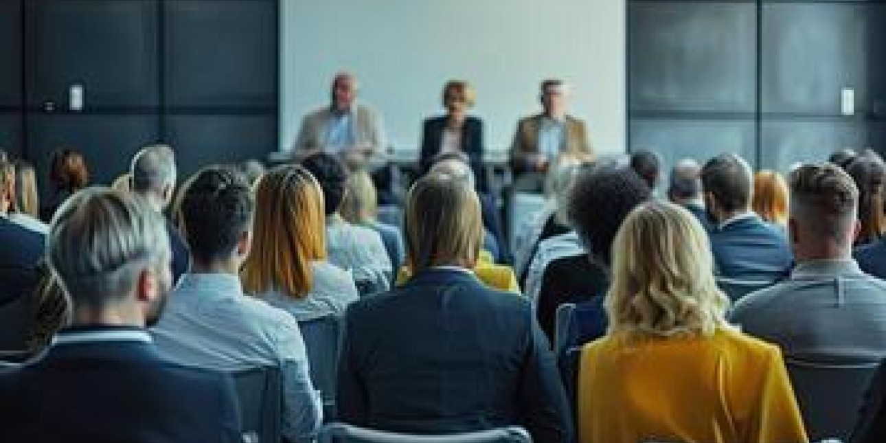 group of people attending a panel